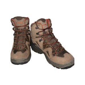 LOWA Zephyr Mid Hiking Boots Nubuck Trail Outdoor Brown Orange | Men's US 9